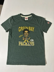 Green Bay Packers Shirt Youth 8 NFL Jordan Love Cartoon Homage Tee Rare - Picture 1 of 8