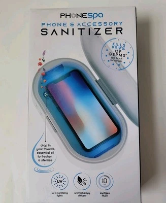 Accesorio genuino para teléfono celular Tzumi PHONESPA desinfectante UV-C difusor de aroma blanco Foto 1 de 4