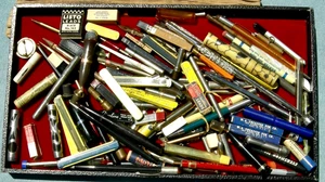 ANTIQUE ESTATE LOT: FOUNTAIN PEN MECHANICAL PENCIL LEAD TINS, REPAIR PARTS 140+ - Picture 1 of 24
