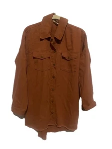 143 Story women’s button down shacket cover up long sleeve size Small - Picture 1 of 6