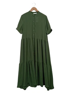 Weekday Damen Freizeitkleid Gr. 36 S Grün Casual Maxikleid - Bild 1 von 5