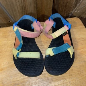 Teva Original Universal Sandals 90's Multi Color Block 1003987 Women's Size 7 - Picture 1 of 7