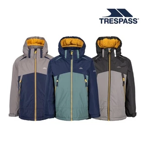Trespass Boys Waterproof Jacket Windproof Hood Coat Discover - Picture 1 of 11