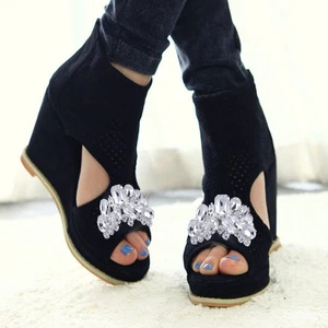 2 PEZZI Fibbia per Scarpe Accessori Clip con Strass per Decorazione Donna - Foto 1 di 5