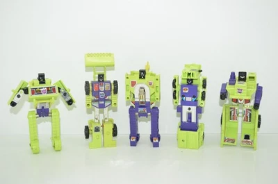 Original G1 Transformers Constructicon Lot x5 Long Haul Scrapper Devastator - Image 1 of 4