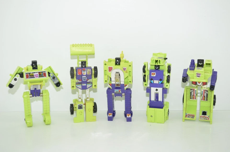 Original G1 Transformers Constructicon Lot x5 Long Haul Scrapper Devastator - Image 1 of 4