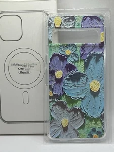Funda Floral Transparente Pixel 8 Pro - Azul (Caja Abierta) - Imagen 1 de 4