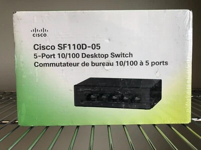 NEW! CISCO SF110D-05 5-PORT 10/100 DESKTOP SWITCH - Network switch home / office - Image 1 of 2