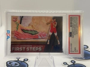 2023-24 Panini Court Kings Scoot Henderson First Steps SAPPHIRE /25 RC PSA 9 - Picture 1 of 5