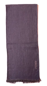 Fendi Vintage Solid Charcoal Gray  Classic Zucca FF Check Cashmere/ Wool - Picture 1 of 14