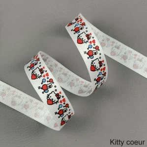 Hello Kitty ruban galon 22 mm gros grain scrapbooking bijoux tarif dégressif - Picture 1 of 3