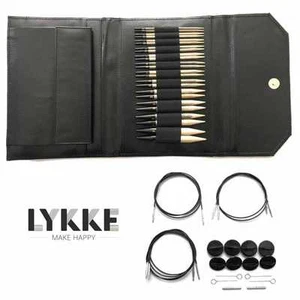 Lykke :: Treibholz austauschbares Geschenkset:: 5" in schwarzer Ledertasche brandneu - Bild 1 von 1