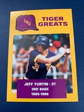 1988 McDag LSU Tigers Greats -  #10  Jeffrey Yurtin