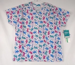 Crest Bear Short Sleeve Scrub Top Size X-Large 3219 04 319Q - Picture 1 of 1