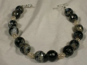 7in  Agate Bead Bracelet - Picture 1 of 1