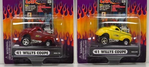 Cartoons Magazine Zingers 1941 Willys 41 Coupe C02-04 C02-10 Diecast Pair 1:64 - Picture 1 of 7