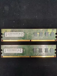 PNY 2GB Kit Lot 2 x 1GB DD2 DIMM F Desktop Memory RAM - Picture 1 of 3