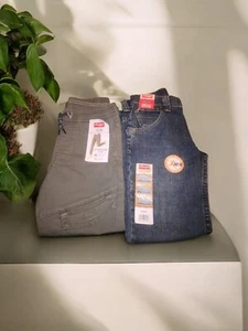 LOT OF 2** Boys Wrangler Jeans  Size 8 (1) Jogger Slim(1) Regular Straight Fit - Picture 1 of 3