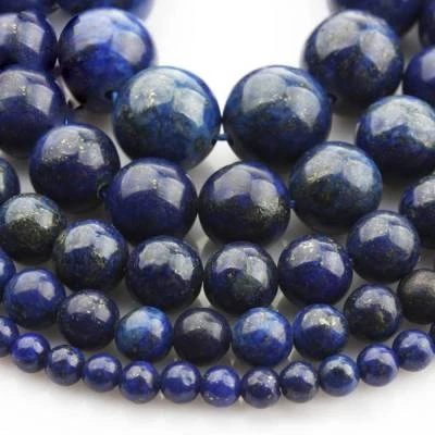 Lapislazuli Perlen Runde Kugel gems,1 Strang(39~40cm) 4mm 6mm 8mm 10mm 12mm - Bild 1 von 3