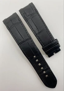 Authentic Harry Winston Midnight 21mm x 18mm Black Alligator Watch Strap OEM - Picture 1 of 8
