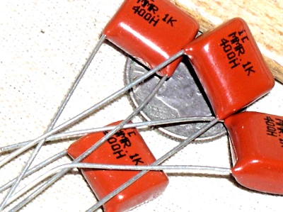 ILLINOIS CAPACITOR 4 IC MMR DIPPED METALLIZED POLYESTER FILM AUDIO CAPACITOR .1UF 100NF 400V 104