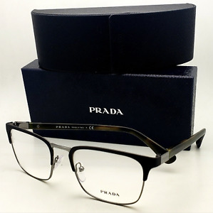 Prada Reading Glasses VPR 54T U6C-1O1 53-19 Brown Chrome Tortoise Frames Readers