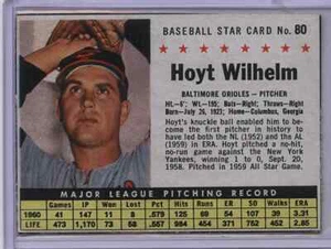 1961 Post Cereal Baseball #80 Hoyt Wilhelm Baltimore Orioles Box - Picture 1 of 2