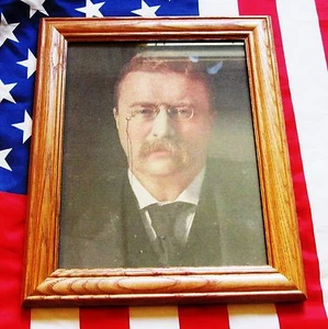 Gerahmtes Gemälde, Porträt von Präsident Theodore Roosevelt auf Leinwand 1905 - Bild 1 von 2
