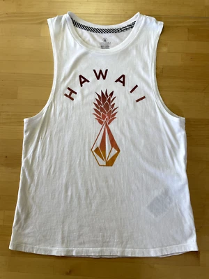 Camiseta sin mangas Volcom Hawaii blanca ligera para mujer talla XS Foto 1 de 4