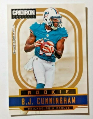 2012 GRIDIRON RC GOLD PARALLEL B.J. CUNNINGHAM 041/100 - Image 1 of 2