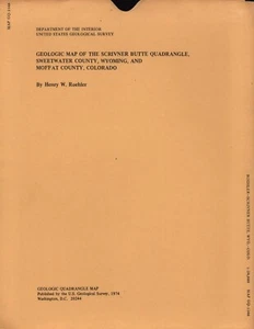 USGS Geologic Map: Scrivner Butte Quadrangle, Wyoming and Colorado - Picture 1 of 2
