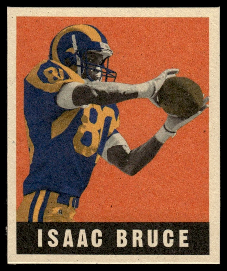 ISAAC BRUCE 1997 LEAF REPRODUCTIONS #11 PROMO - Image 1 of 2