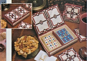 Amethyst Treasures  & Card Game Box - PLASTIC CANVAS PATTERN - Removed from Book - Picture 1 of 2