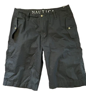 NAUTICA Men's Black Khaki Shorts Sz. 30 - Picture 1 of 8