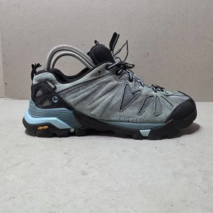 Merrell Capra Gore-Tex  Walking Shoes J09358 Vibram Leather Nubuck Grey UK6 EU39 - Picture 1 of 14