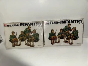 2 Bandai Pin Point Series US Army Infantry No. 4 Scale 1/48 Vintage Model SEALED - Picture 1 of 6