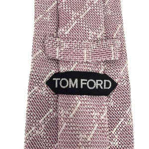 Cravatta uomo Tom Ford a righe geometrica rosa/crema tessuto seta 3,5" (L) x 61" (L) usata in ottime condizioni - Foto 1 di 7