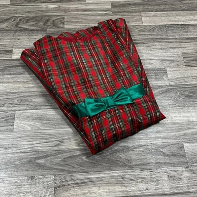 RARE EDITIONS Sleeveless Green/Red Plaid Fit & Flare Christmas Dress Girl's 14 - Image 1 of 4