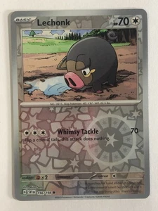Pokemon TCG Scarlet & Violet Reverse Holographic Lechonk 156/198 Near Mint - Picture 1 of 3