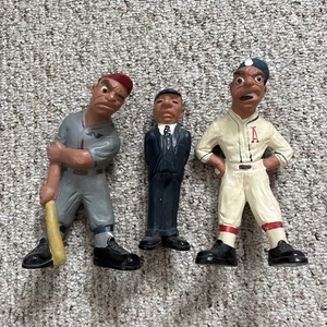 3 Vintage 1940er Rittgers Baseball Chalkware Keramik Figuren "Kill the Umpire" - Bild 1 von 17