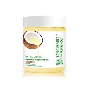 Organic Harvest Extra Virgin Coconut Oil:100% Pure 200Ml For Baby Hair &Skin - Picture 1 of 5