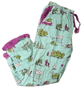 Nite Nite Munki Munki Medium Teal Christmas Tree Soft Pajama Lounge Pants! - Picture 1 of 2