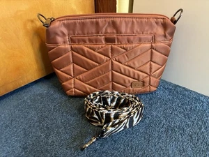 Lug Flare Crossbody Bag In Copper Brown & Zebra Sand Strap 🦓 NWOT - Picture 1 of 14
