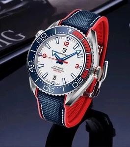 Pagani Design PD-1679 v2 42mm NH35 Divers Watch Blue and Red - Picture 1 of 7