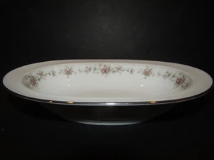 Noritake Ireland THORNTON #3160 OVALADO Servir 10" TAZÓN Rosa/Blanco Floral - Imagen 1 de 5