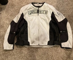 Speed And Strength Motorcycle Jacket Mens XXL Removable Armor Missing Elbow Pads - Picture 1 of 13