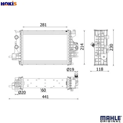 RADIATOR ENGINE COOLING CR 2634 000P FOR RENAULT K9K876/872/873/854/862 1.5L - Image 1 of 4