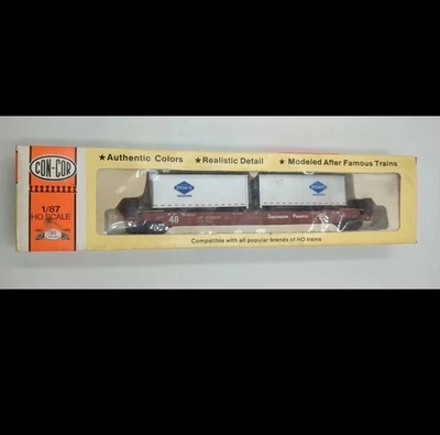 Con-Cor HO Scale SP 513907 125 Ton Single Car w/ 27' Twin Overnight Trailers NOS - Image 1 of 4