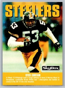 1992 Skybox Impact - Bryan Hinkle #299 - Team Checkliste Steelers - Bild 1 von 2