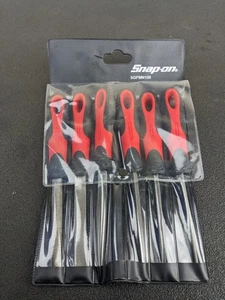 #bm454 Snap On Tools RED 6pc Soft Grip Handle Miniature File Set SGFMN106 - Picture 1 of 21